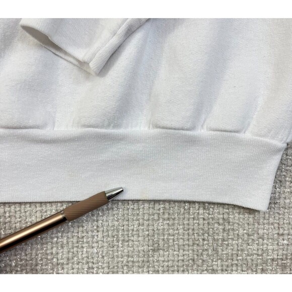 Vintage Hummingbird Sweatshirt 1/4 Zip Women's Size XXL 2XL White Purple Flower - Picture 8 of 8